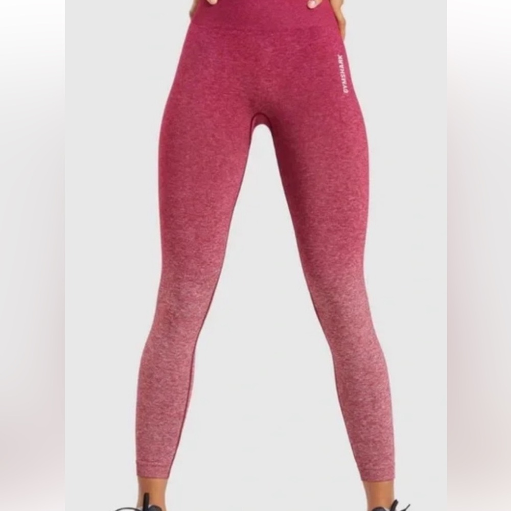 Gymshark ombré leggings red XS